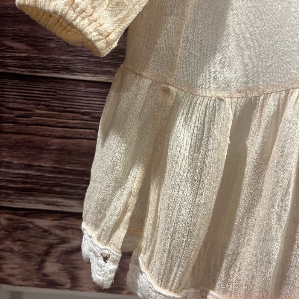 Eberjay Sz S  Cream with white lace swimsuit  cover up - Picture 7 of 8